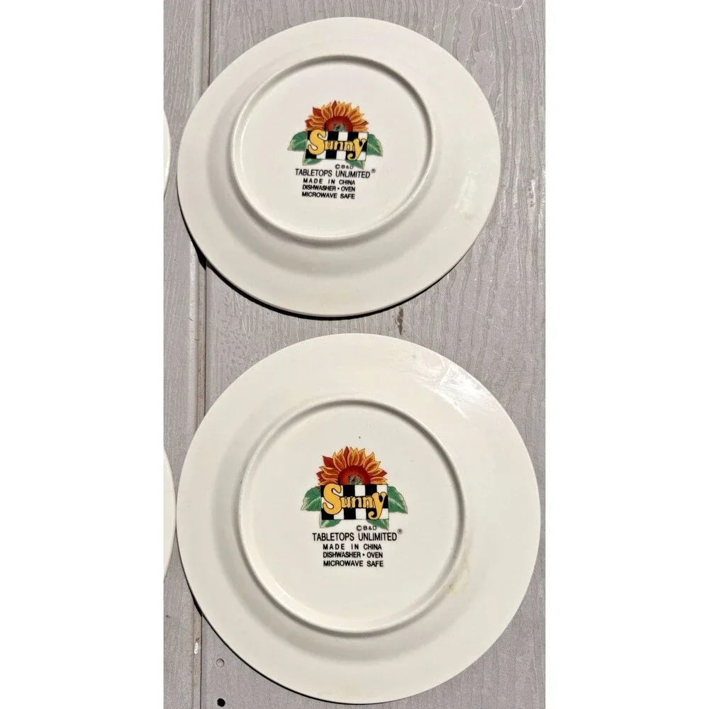 Tabletops Unlimited Sunny Pattern Plates Set of 6 - 7.5